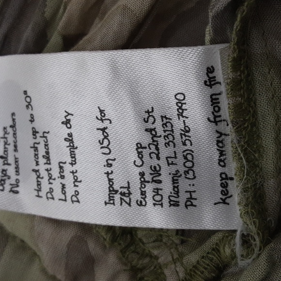 Z & L Camo Tassels Back Crochet Trim S Tunic Top - Picture 10 of 10